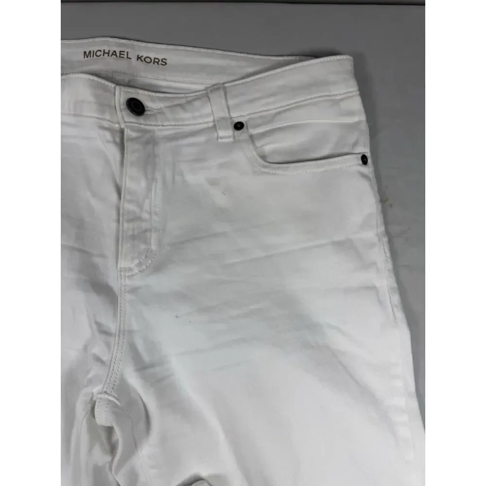 Michael Kors White Skinny Jeans Women’s Size 10 Stretch Denim